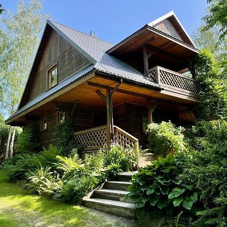 Dom z bali przy szlaku Villa Kasina Wielka Bagian luar foto