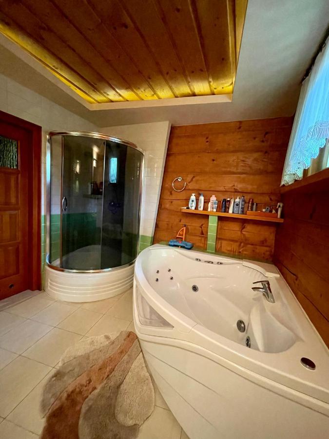 Dom z bali przy szlaku Villa Kasina Wielka Bagian luar foto