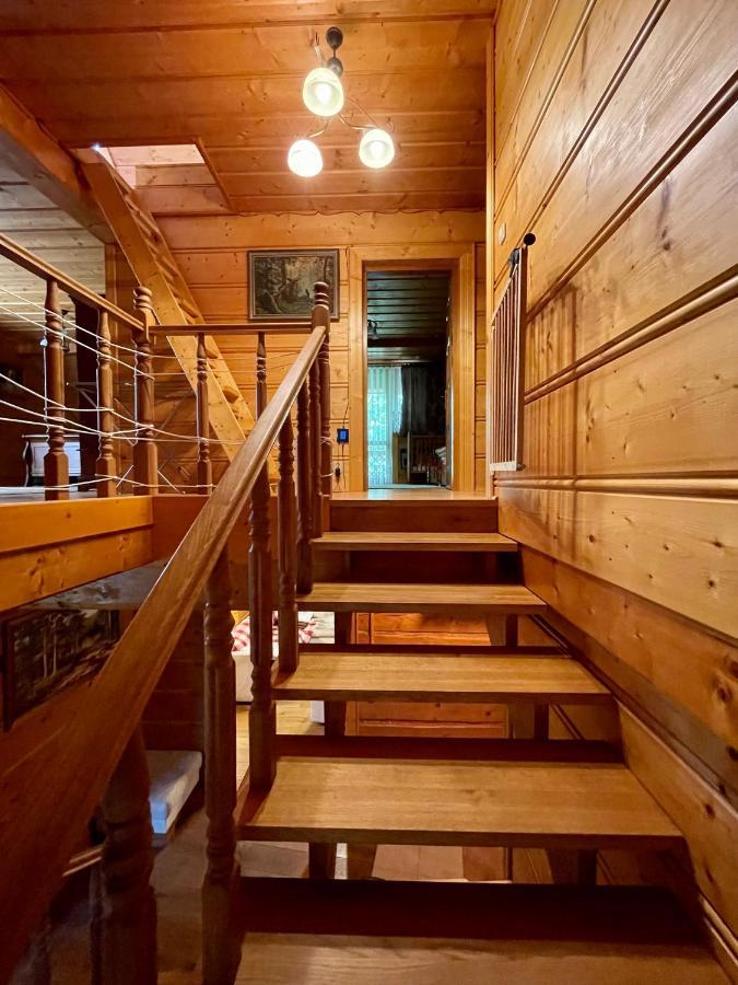 Dom z bali przy szlaku Villa Kasina Wielka Bagian luar foto